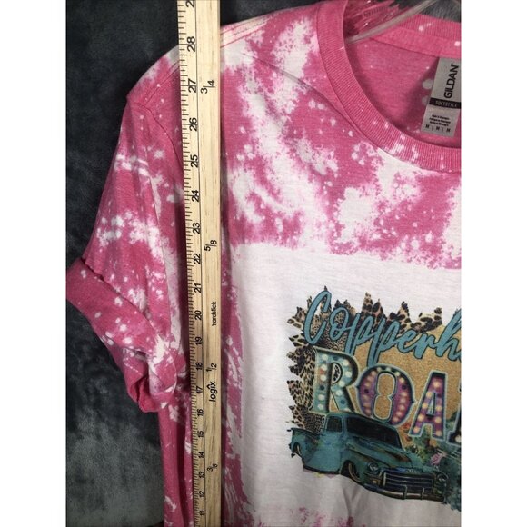 Gildan Copperhead Road Steve Earle T-Shirt Pink Tie-Dye Graphic Tee Unisex M - Picture 6 of 10